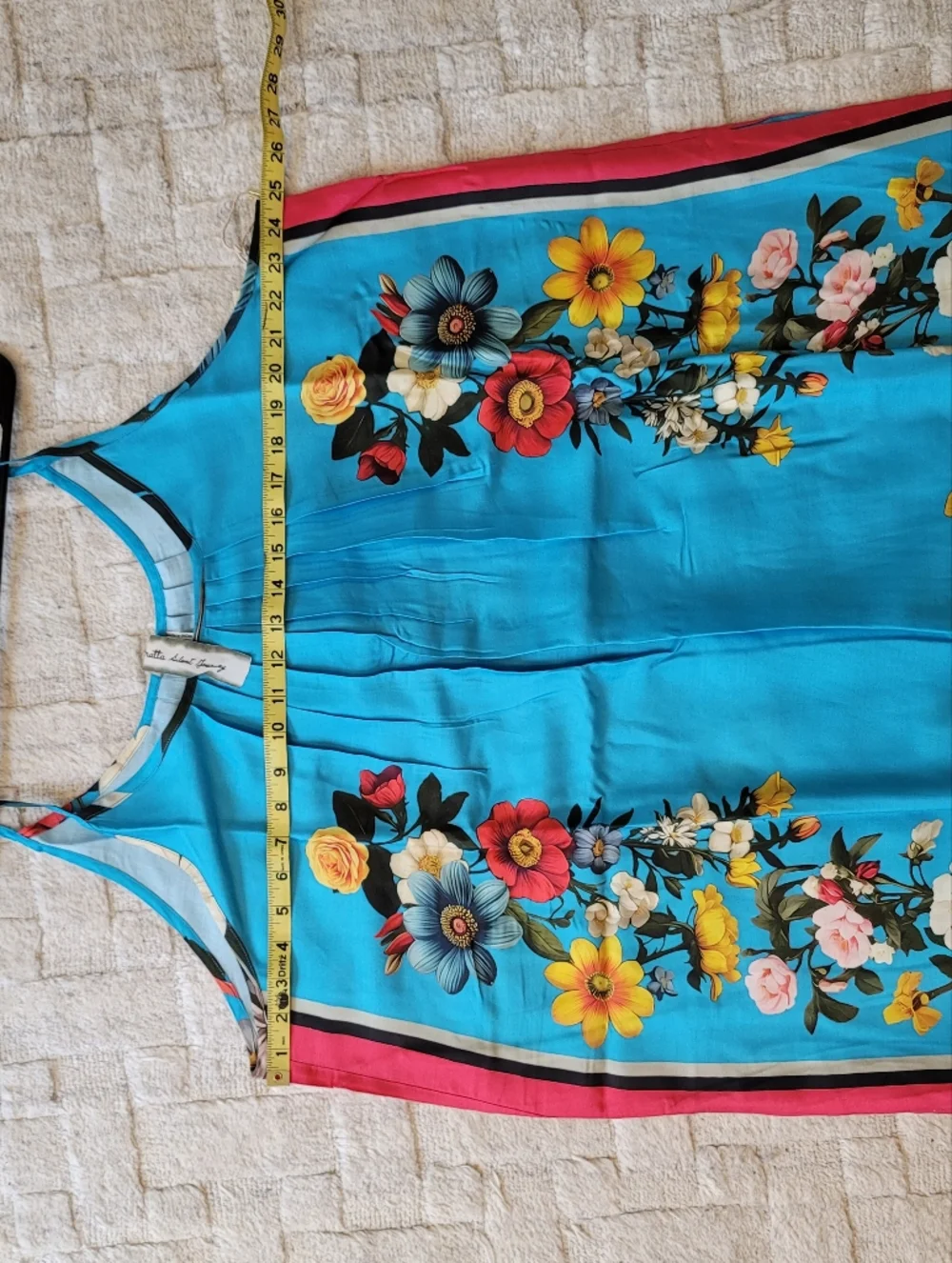 NWT ARATTA Floral Garden Maxi Dress Viscose Blue Floral Boho Size XL - Picture 12 of 16